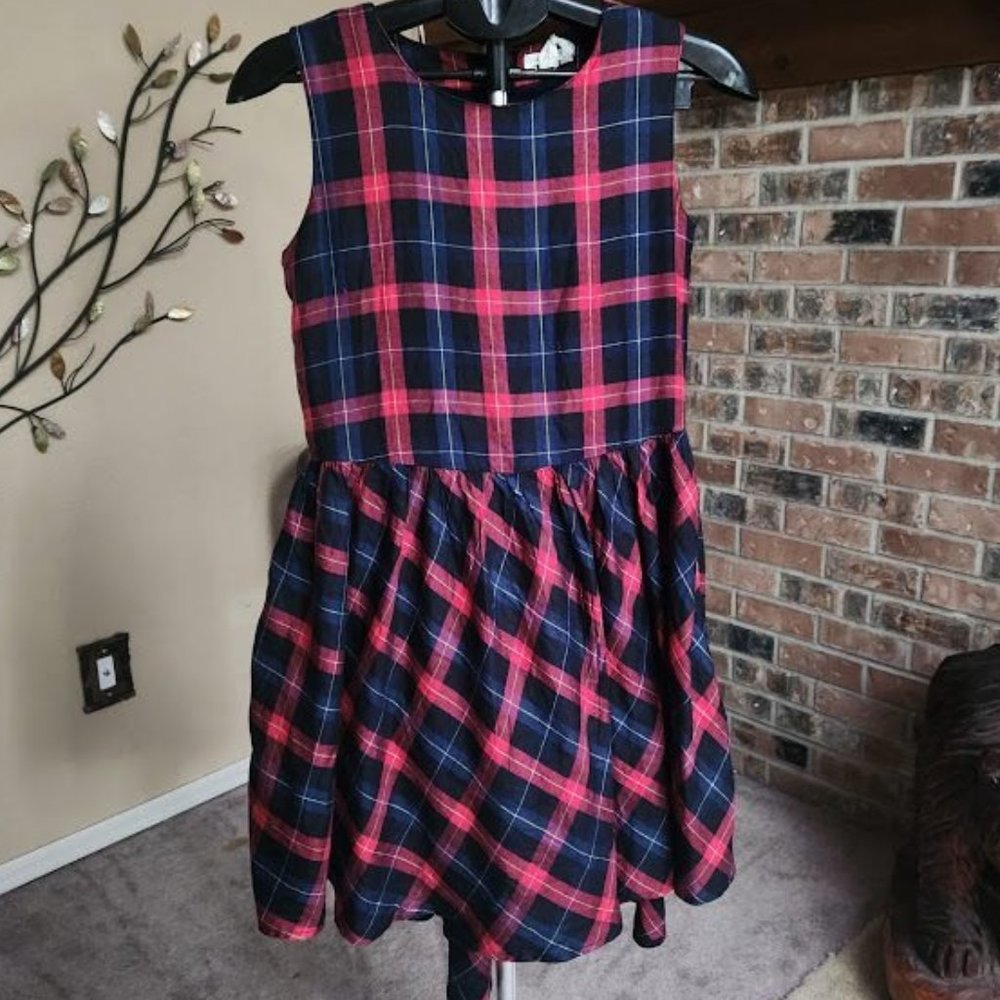 NWT Pumpkin Patch plaid girls dress 12